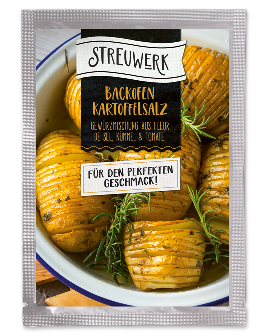Postkarte Streuwerk Backofen Kartoffelsalz