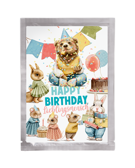 Tee-Postkarte Happy Birthday