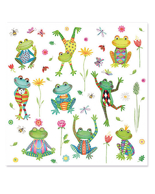 Napkin Happy Frogs