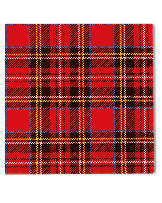 Serviette Scottish Red
